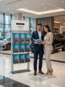 Dwustronny stojak na ulotki