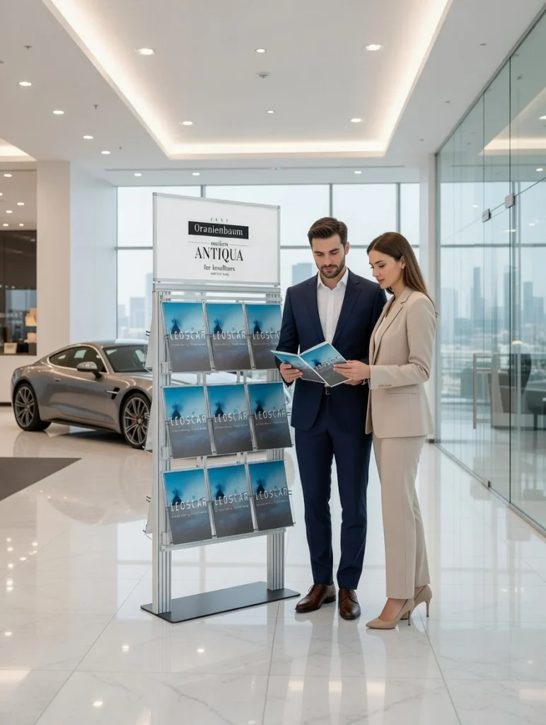 Dwustronny stojak na ulotki