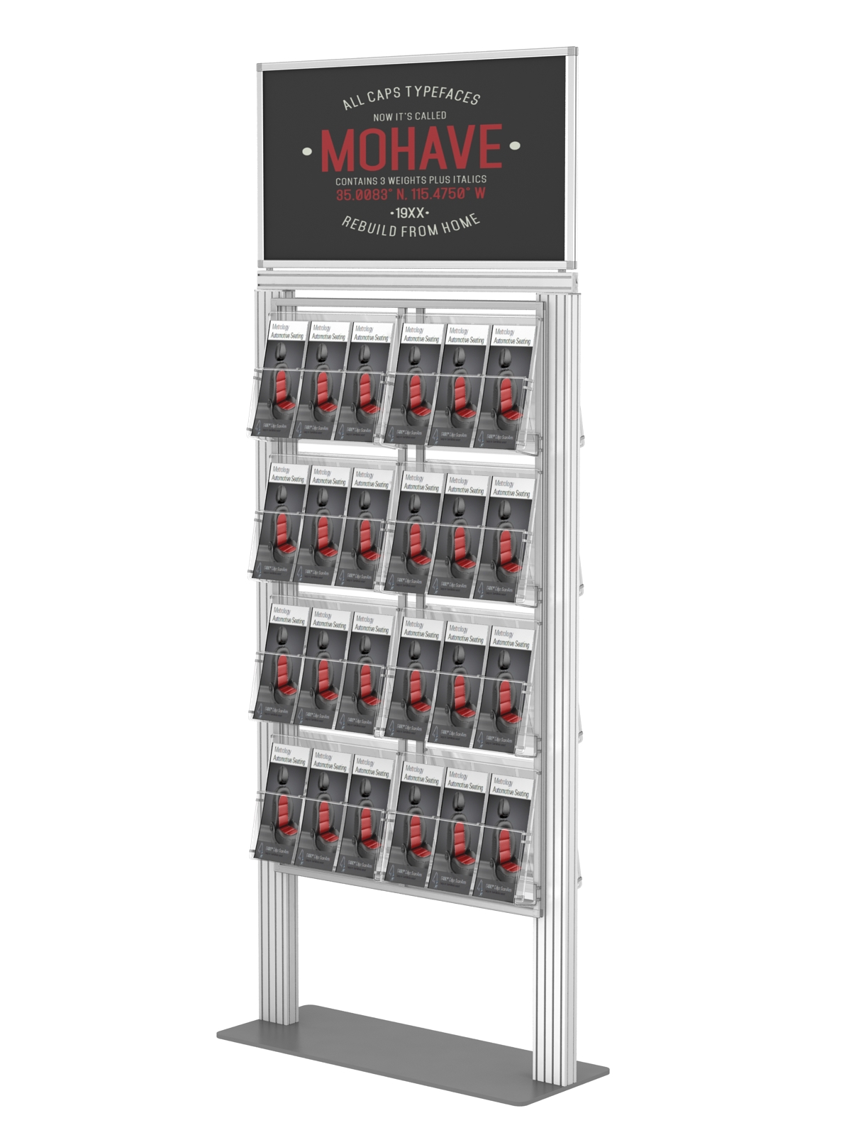 Dwustronny stojak na ulotki