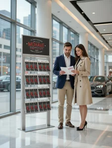 Dwustronny stojak na ulotki