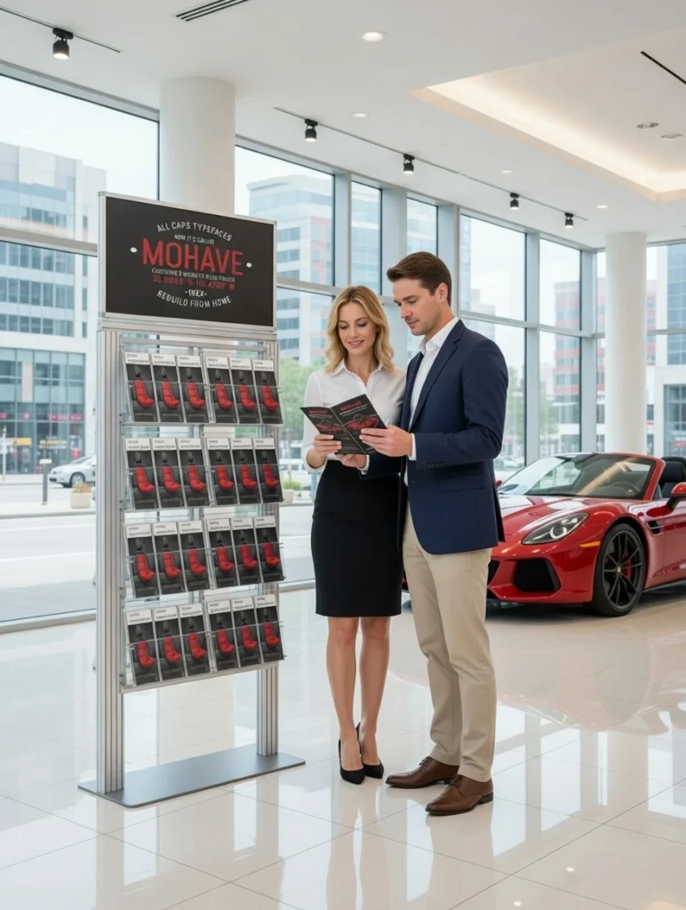 Dwustronny stojak na ulotki