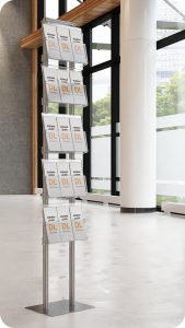 Stojak na ulotki A4 A5 i DL 5 kieszeni na ulotki