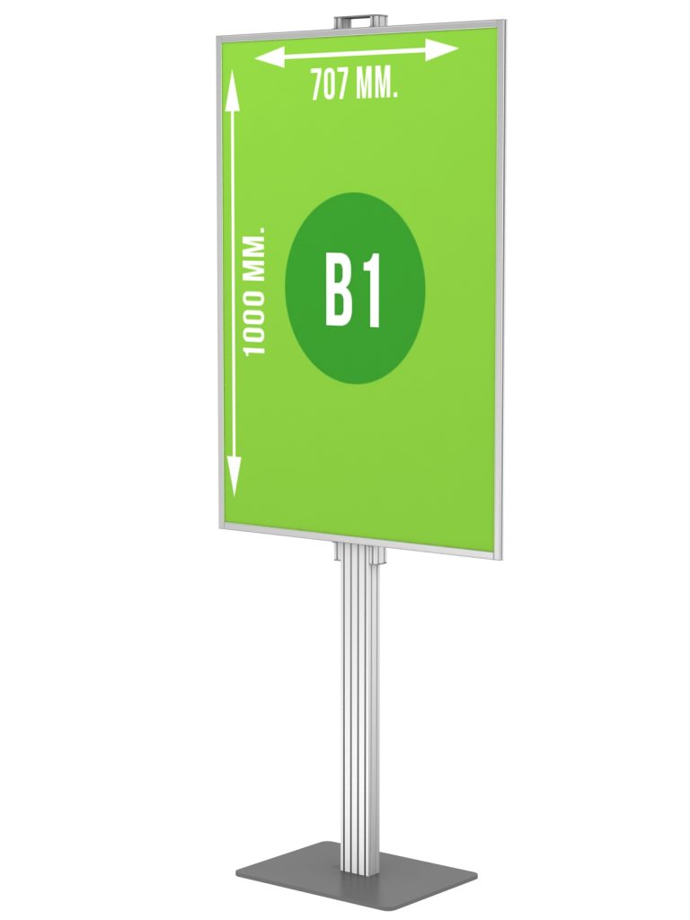 Prezenter plakatu B1 1000x707mm na nodze składany