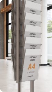 Składany stojak na ulotki