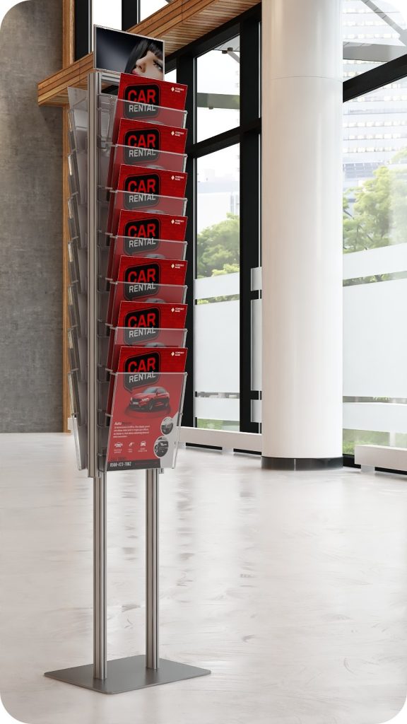 Składany stojak na ulotki