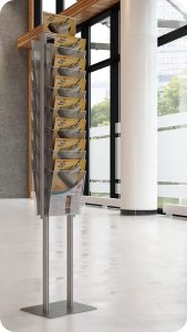 Składany stojak na ulotki