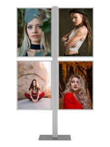 Prezenter 4 plakatów B2 500x707mm na nodze