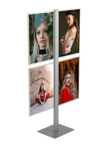 Prezenter 4 plakatów B2 500x707mm na nodze