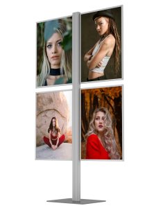 Prezenter 4 plakatów B2 500x707mm na nodze