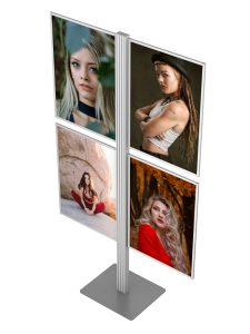 Prezenter 4 plakatów B2 500x707mm na nodze