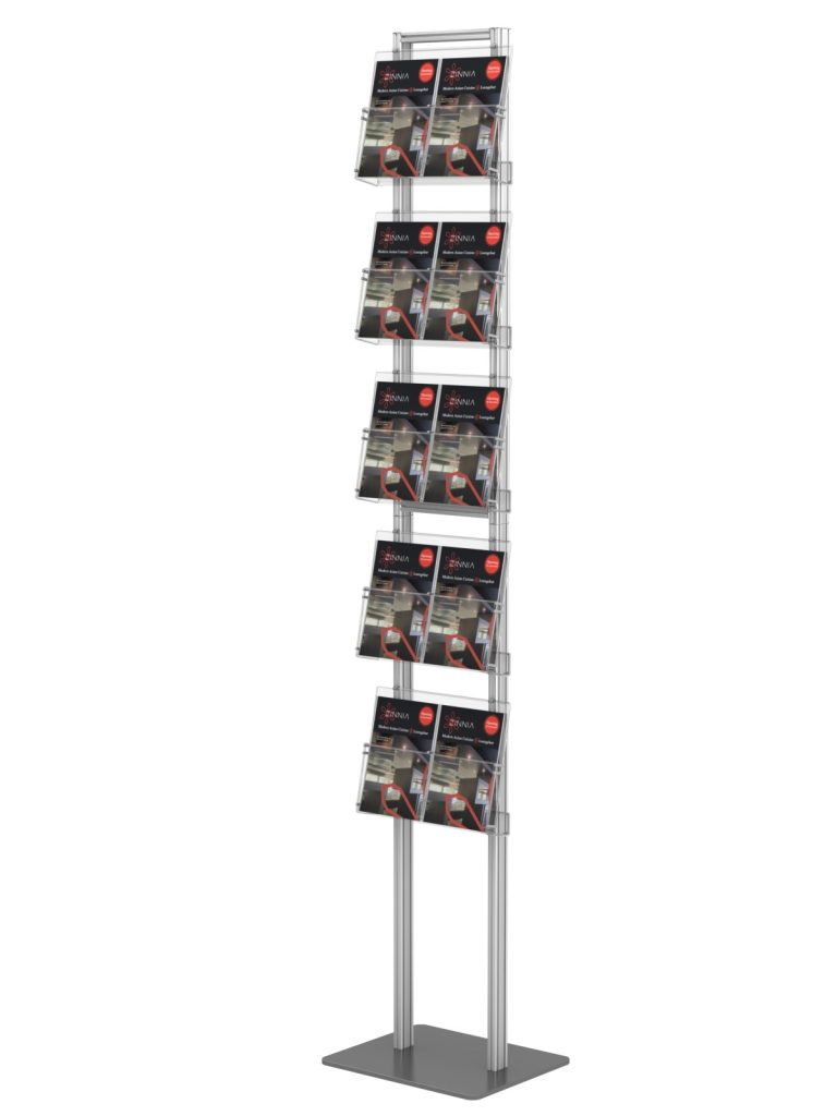 Stojak na ulotki A4 A5 i DL 5 kieszeni na ulotki