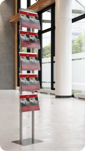 Stojak na ulotki A4 A5 i DL 5 kieszeni na ulotki