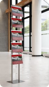 Stojak na ulotki A4 A5 i DL 5 kieszeni na ulotki