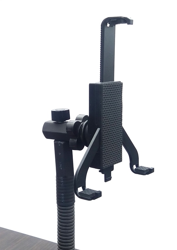 Uchwyt 2x360 na tablet z giętkim ramieniem mocowanie imadło