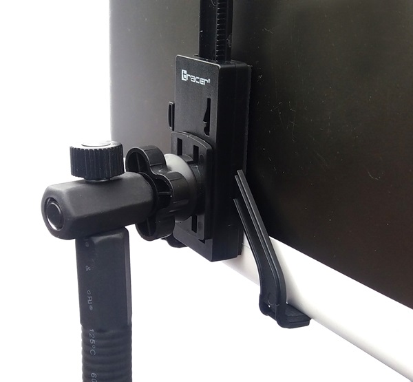 Uchwyt 2x360 na tablet z giętkim ramieniem mocowanie imadło