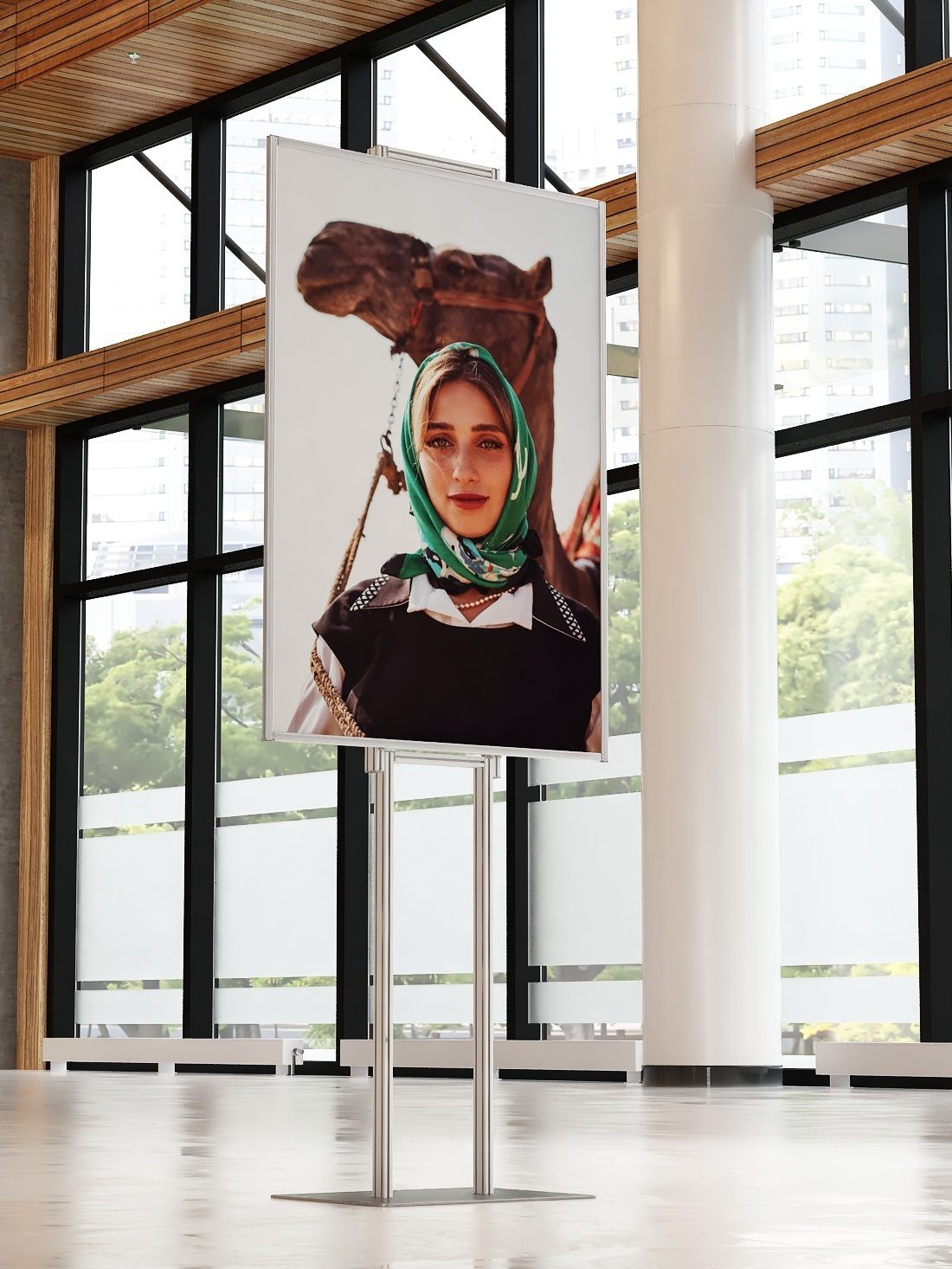 Składany stojak ekspozytor prezenter na plakat B1 707x1000mm