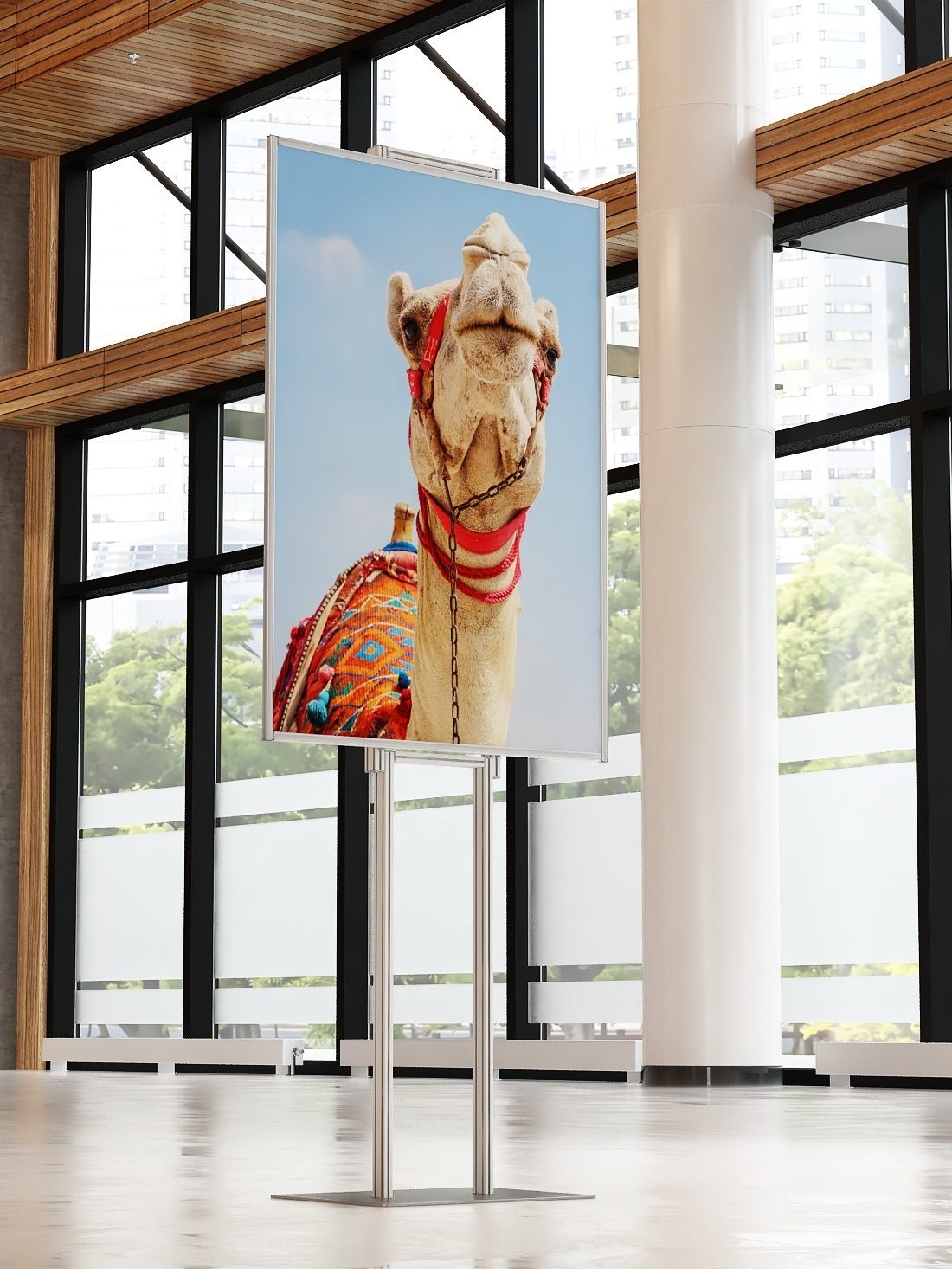 Składany stojak ekspozytor prezenter na plakat B1 707x1000mm