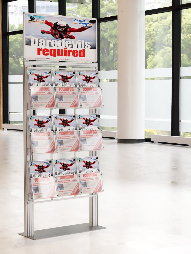 Duży prezenter 9 kieszeni na ulotki A4 210x297mm