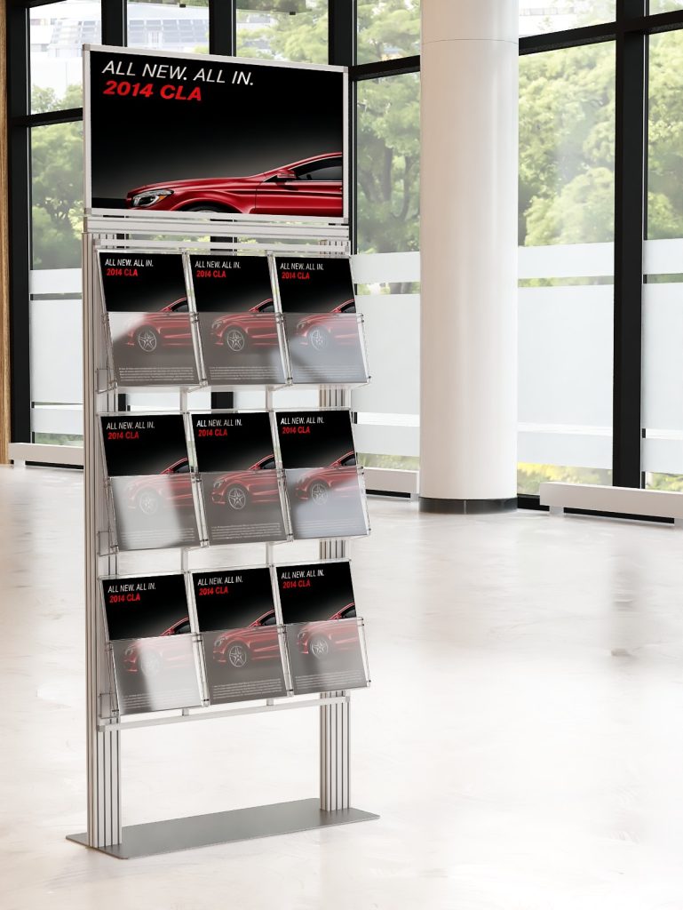 Duży prezenter 9 kieszeni na ulotki A4 210x297mm