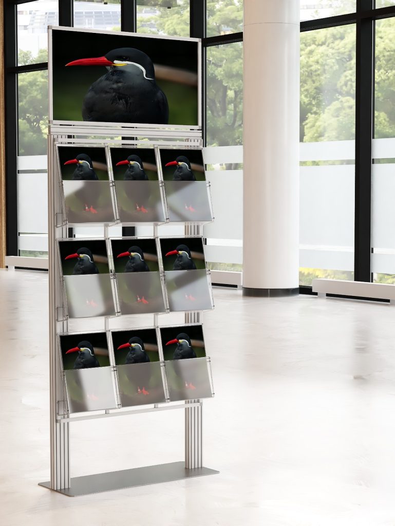 Duży prezenter 9 kieszeni na ulotki A4 210x297mm