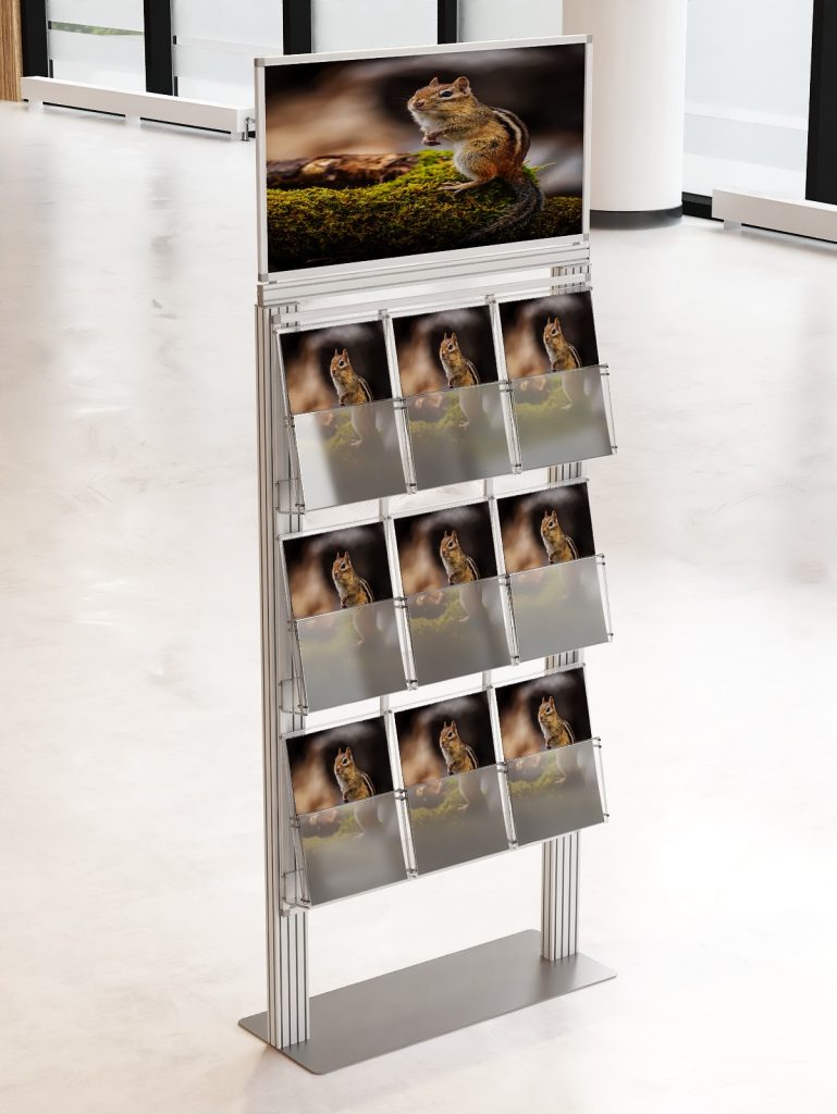 Duży prezenter 9 kieszeni na ulotki A4 210x297mm