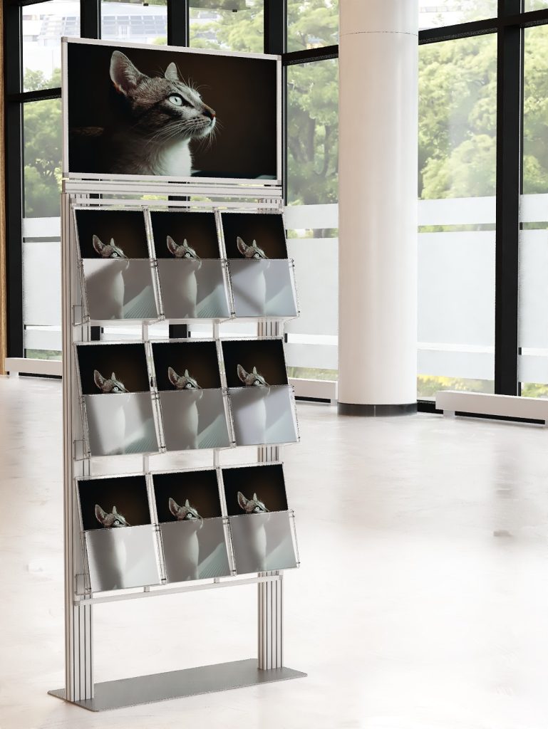 Duży prezenter 9 kieszeni na ulotki A4 210x297mm