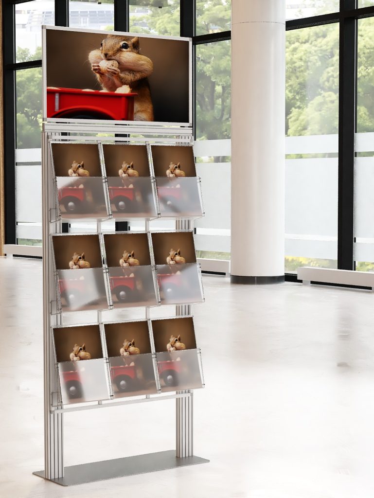 Duży prezenter 9 kieszeni na ulotki A4 210x297mm