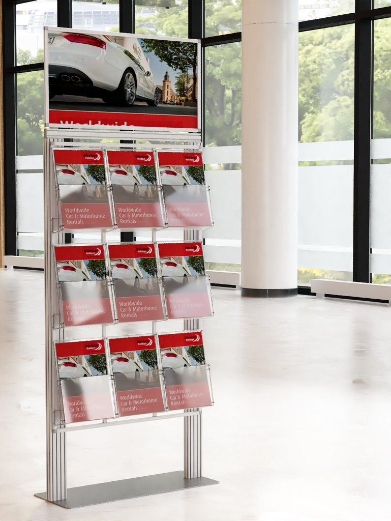 Duży prezenter 9 kieszeni na ulotki A4 210x297mm