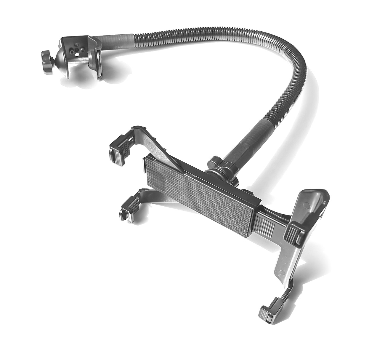 Uchwyt na tablet 7" 10,1" mocowany do blatu z giętką szyjką