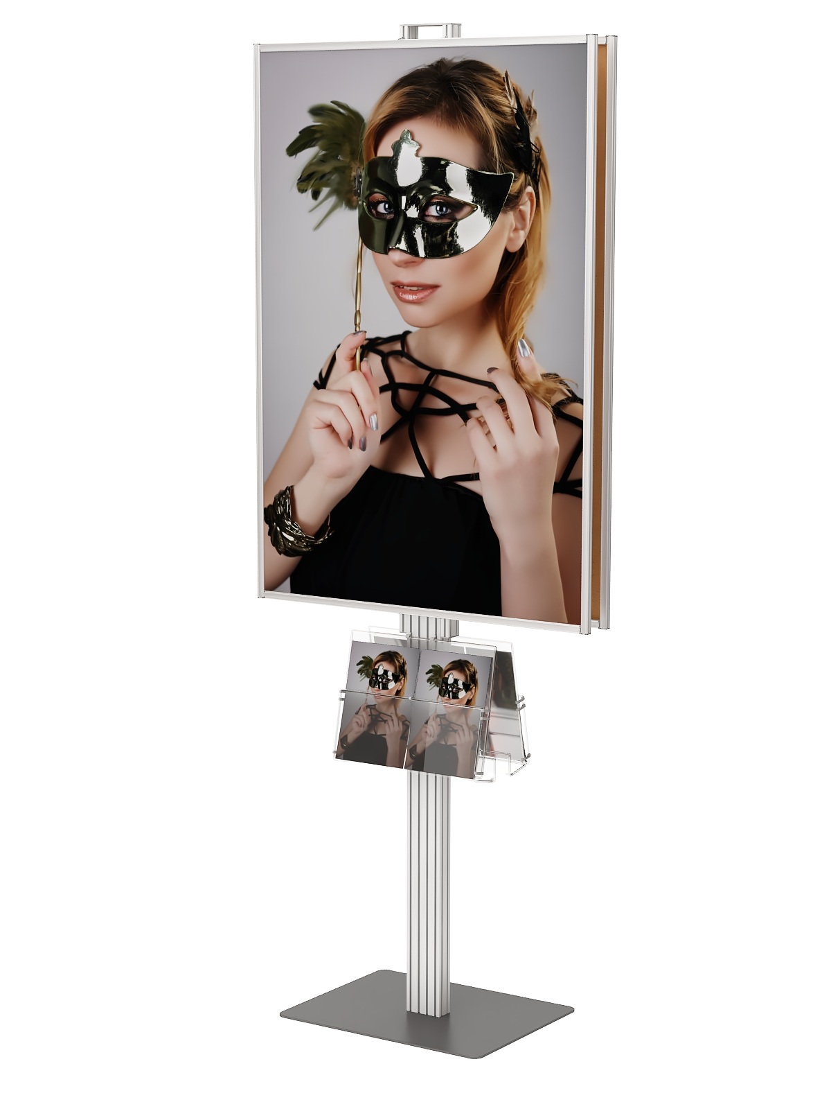 Dwustronny składany stojak na plakat 2 x B1 707x1000mm na ulotki A4 A5 i DL