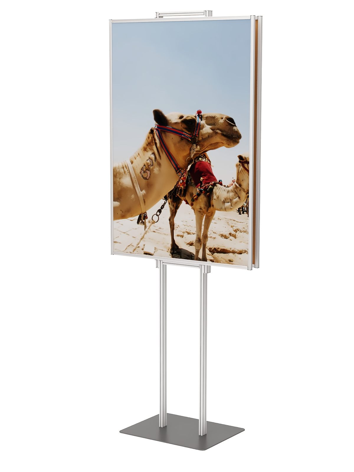 Dwustronny składany stojak ekspozytor na plakat 2 x B1 707x1000mm