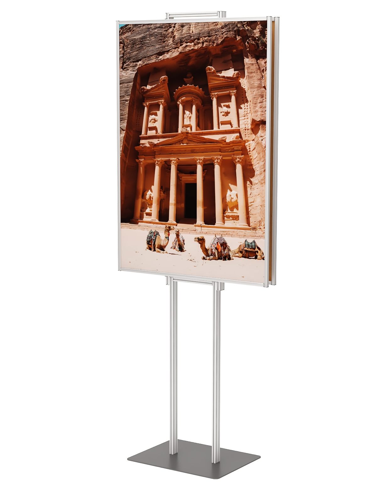 Dwustronny składany stojak ekspozytor na plakat 2 x B1 707x1000mm