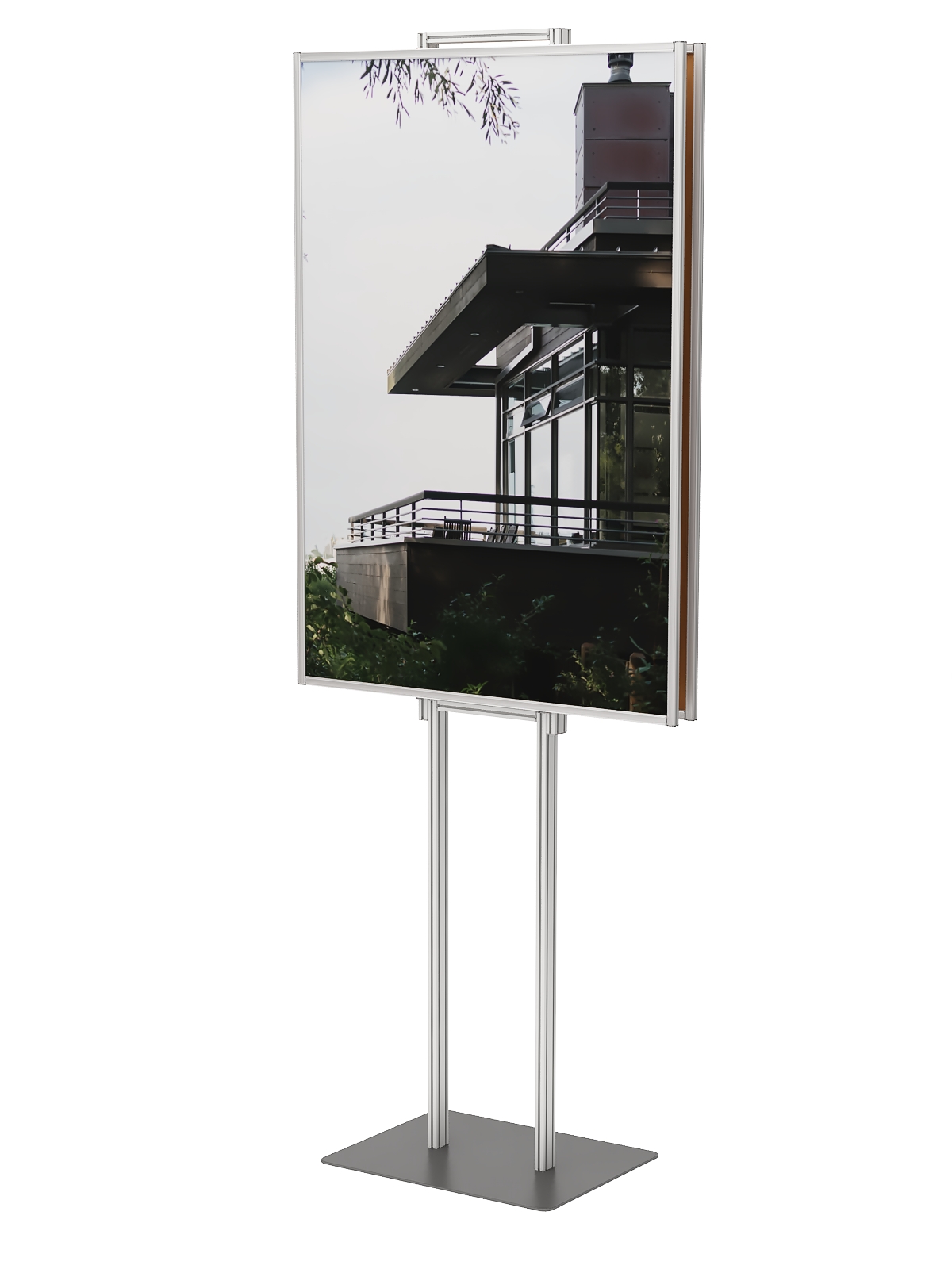 Dwustronny składany stojak ekspozytor na plakat 2 x B1 707x1000mm