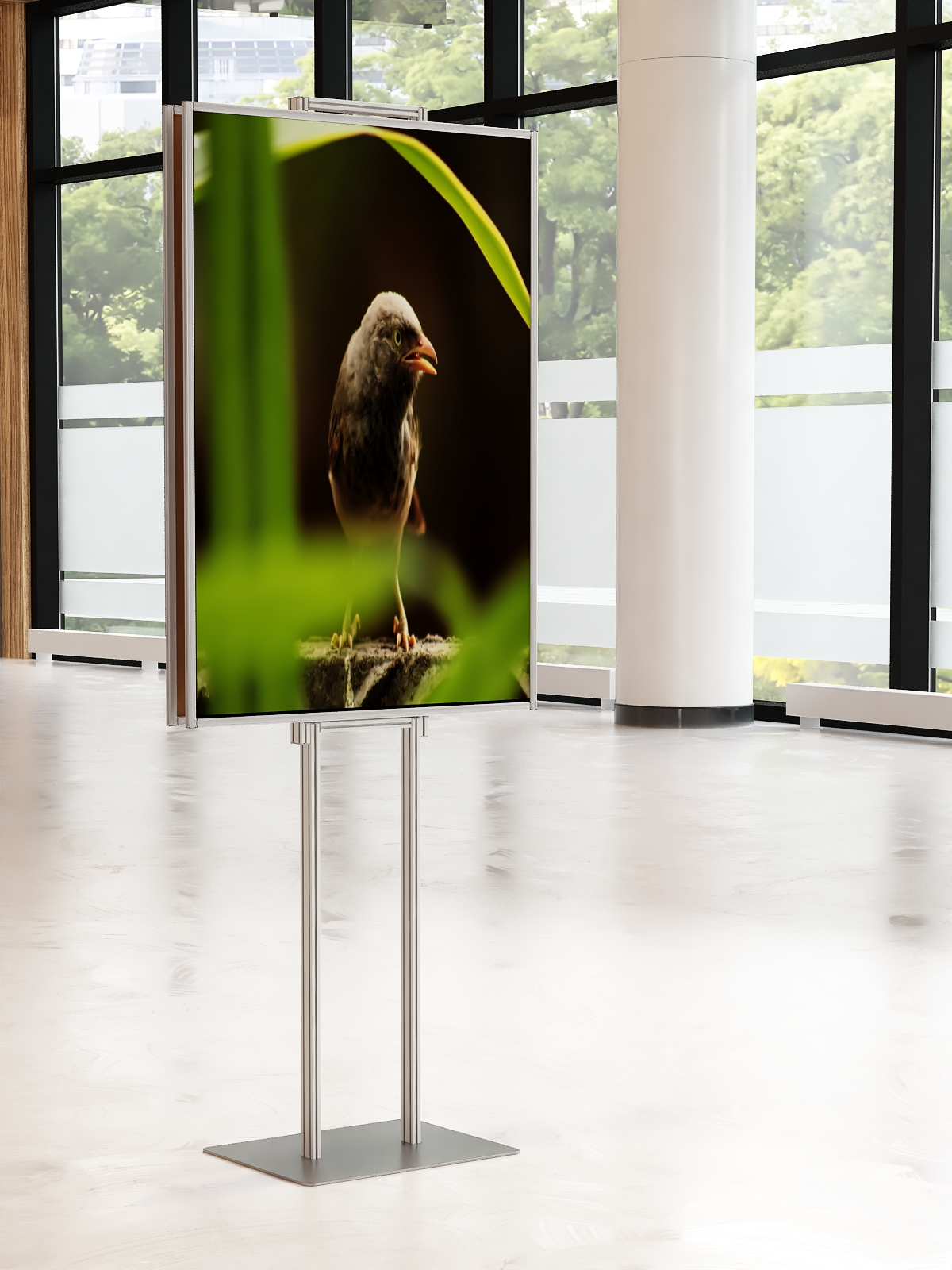 Dwustronny składany stojak ekspozytor na plakat 2 x B1 707x1000mm