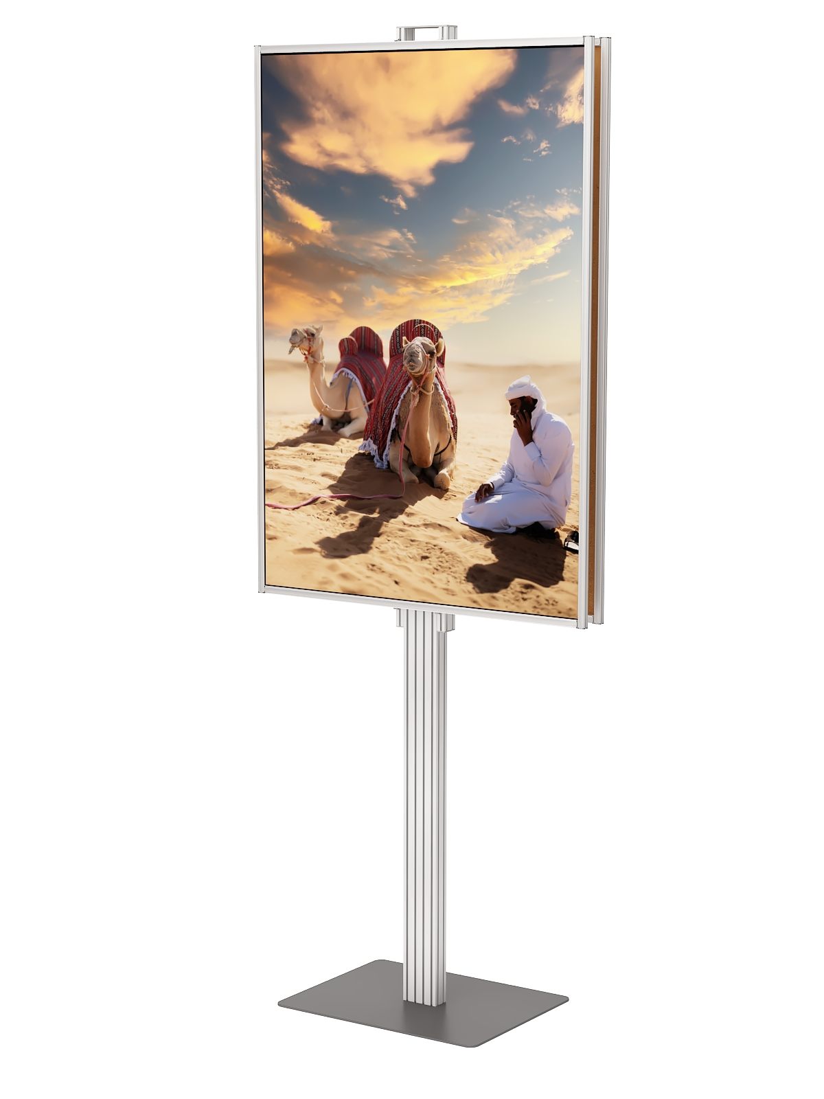 Dwustronny składany stojak ekspozytor na plakat 2 x B1 707x1000mm