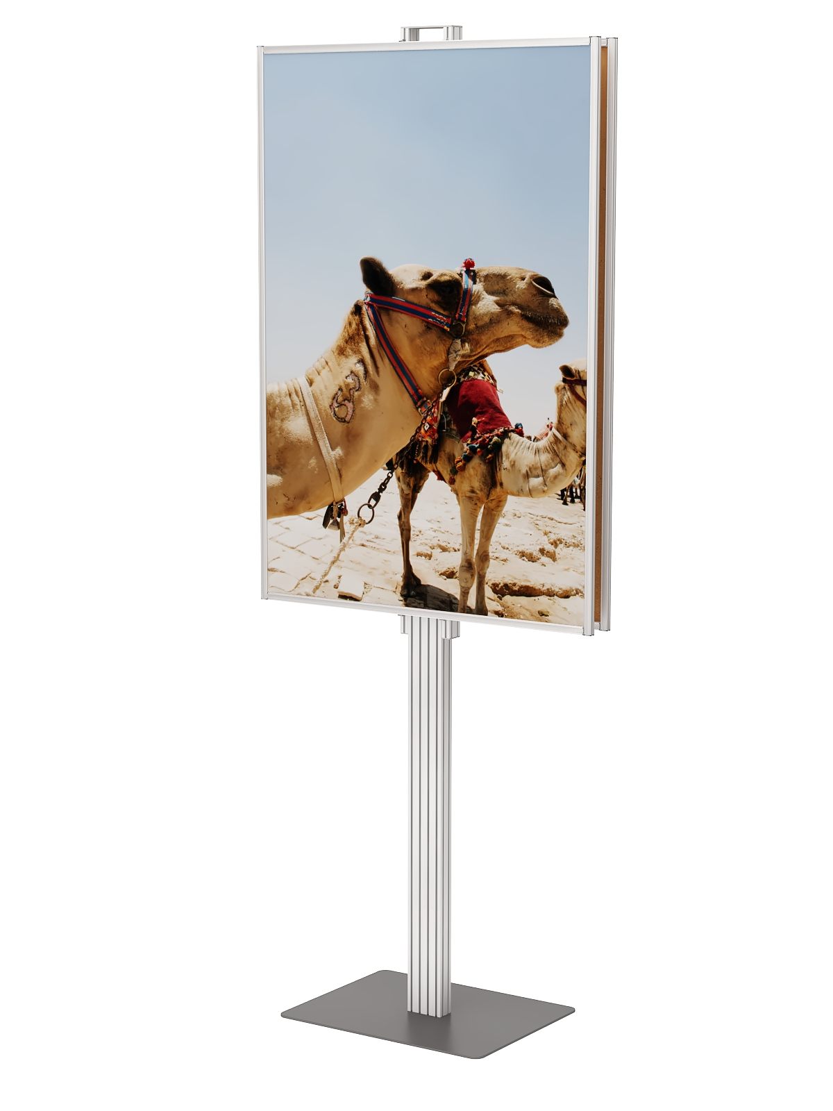 Dwustronny składany stojak ekspozytor na plakat 2 x B1 707x1000mm