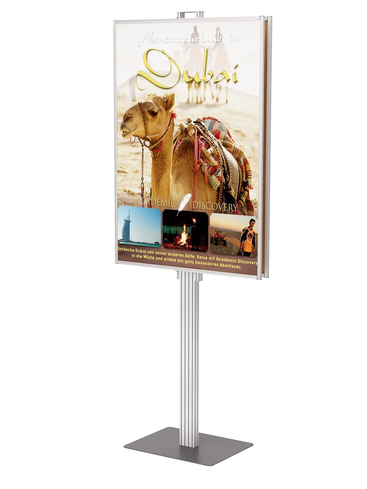 Dwustronny składany stojak ekspozytor na plakat 2 x B1 707x1000mm