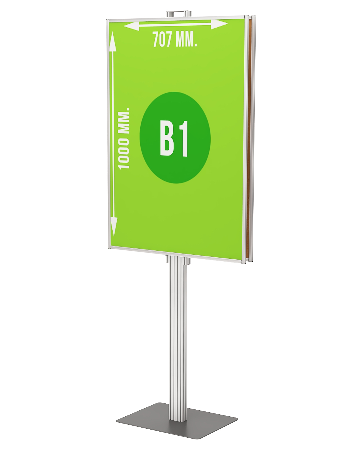 Dwustronny składany stojak ekspozytor na plakat 2 x B1 707x1000mm