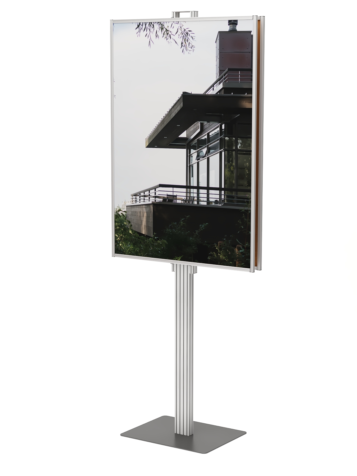 Dwustronny składany stojak ekspozytor na plakat 2 x B1 707x1000mm