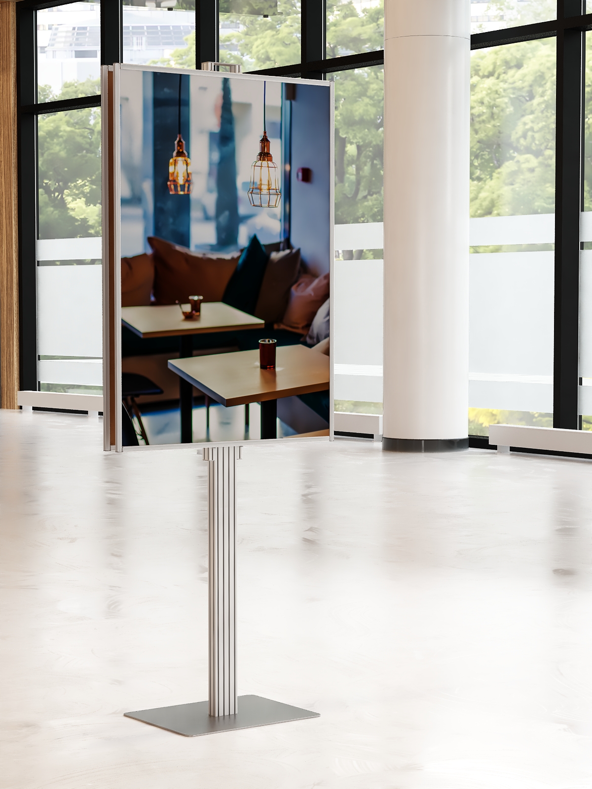 Dwustronny składany stojak ekspozytor na plakat 2 x B1 707x1000mm