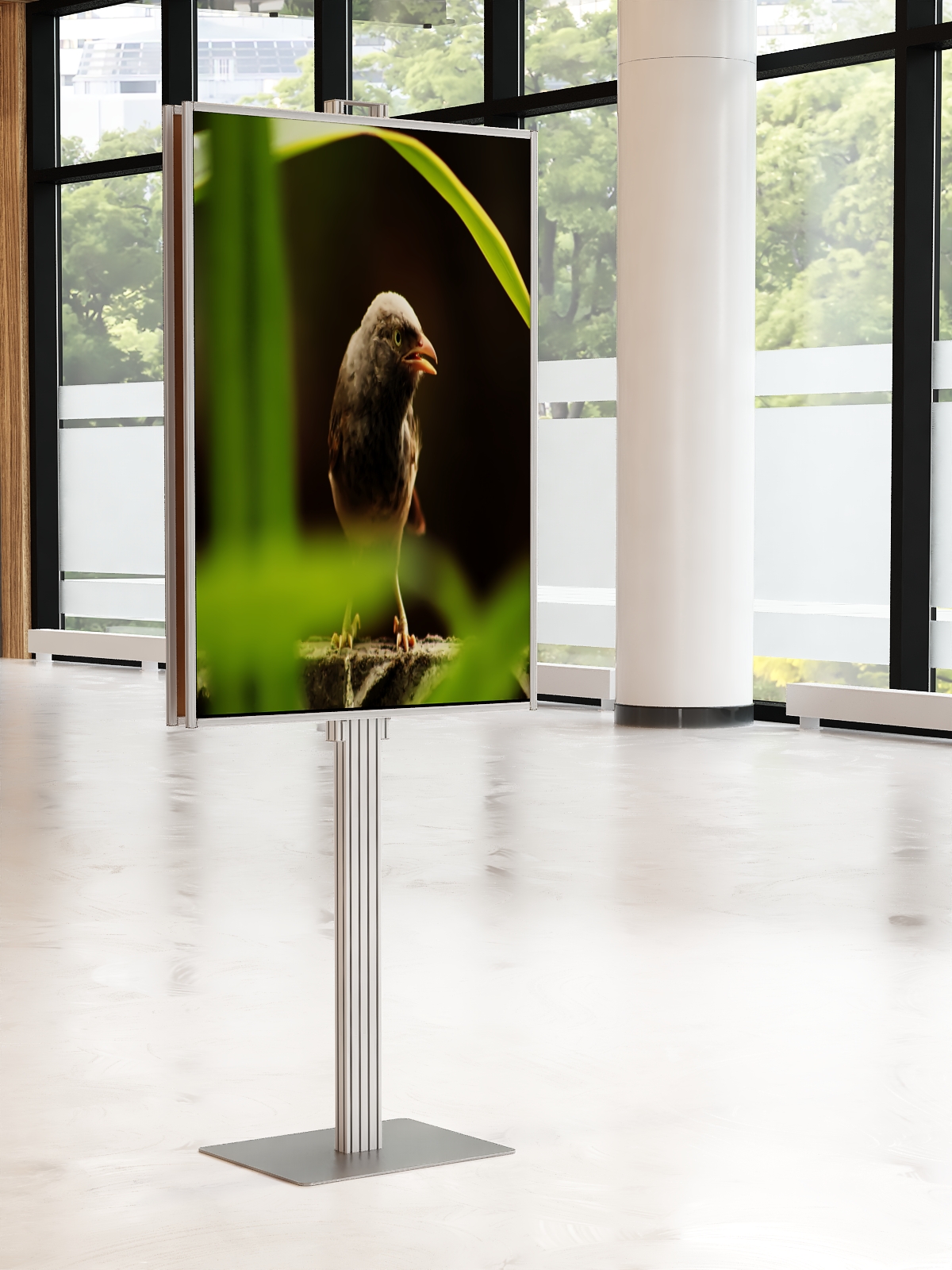 Dwustronny składany stojak ekspozytor na plakat 2 x B1 707x1000mm