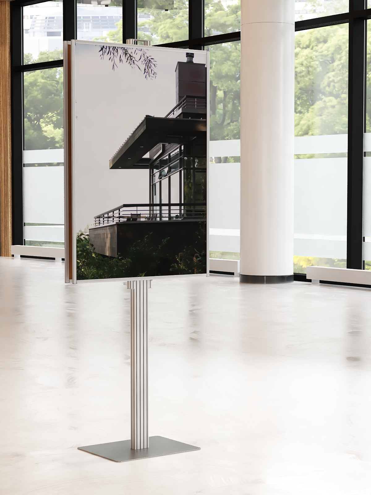 Dwustronny składany stojak ekspozytor na plakat 2 x B1 707x1000mm