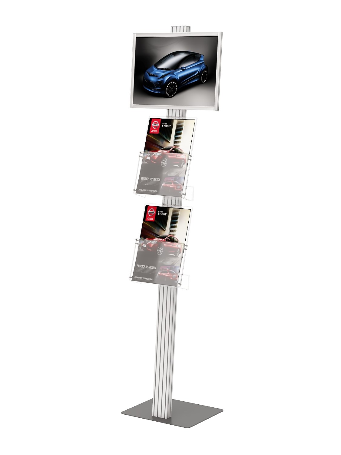 Skośny prezenter stojak na ulotki A4 i plakat A3 297x420mm