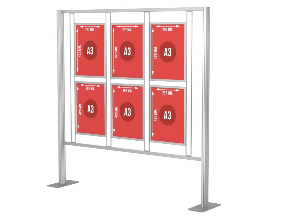 ścianka prezentacyjna z 6 plakatami A3