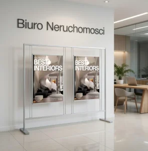 Aluminiowy prezenter plakatu 2 x B1 Art.0212