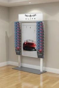 Stojak na ulotki z plakatem