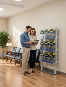 Duży stojak na ulotki