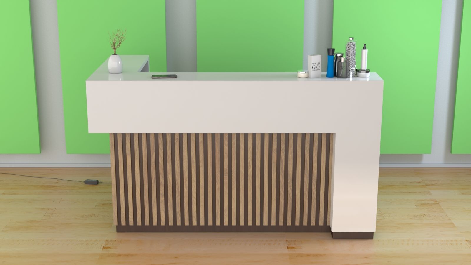 Nowoczesna lada z podświetleniem