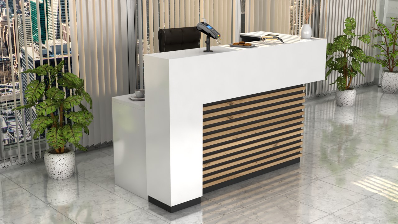 Lada recepcyjna z logo