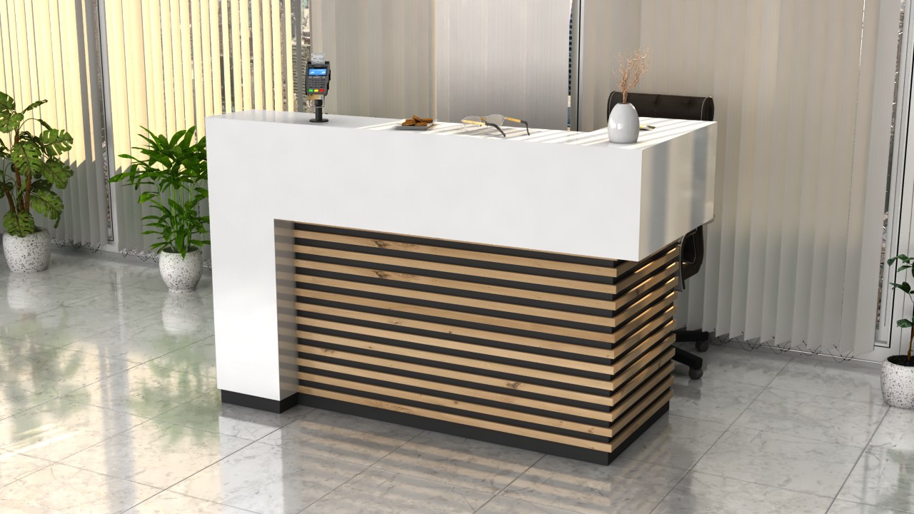 Lada recepcyjna z logo